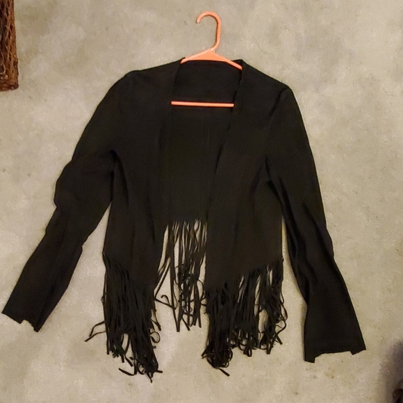 Zara Jackets & Blazers - Zara suede goat leather fringe jacket S
